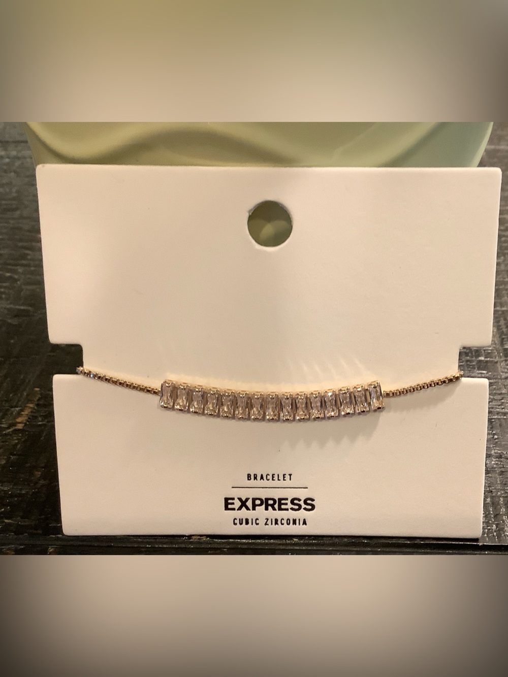 Express Gold-Tone Cubic Zirconia Bar Bracelet - Gold